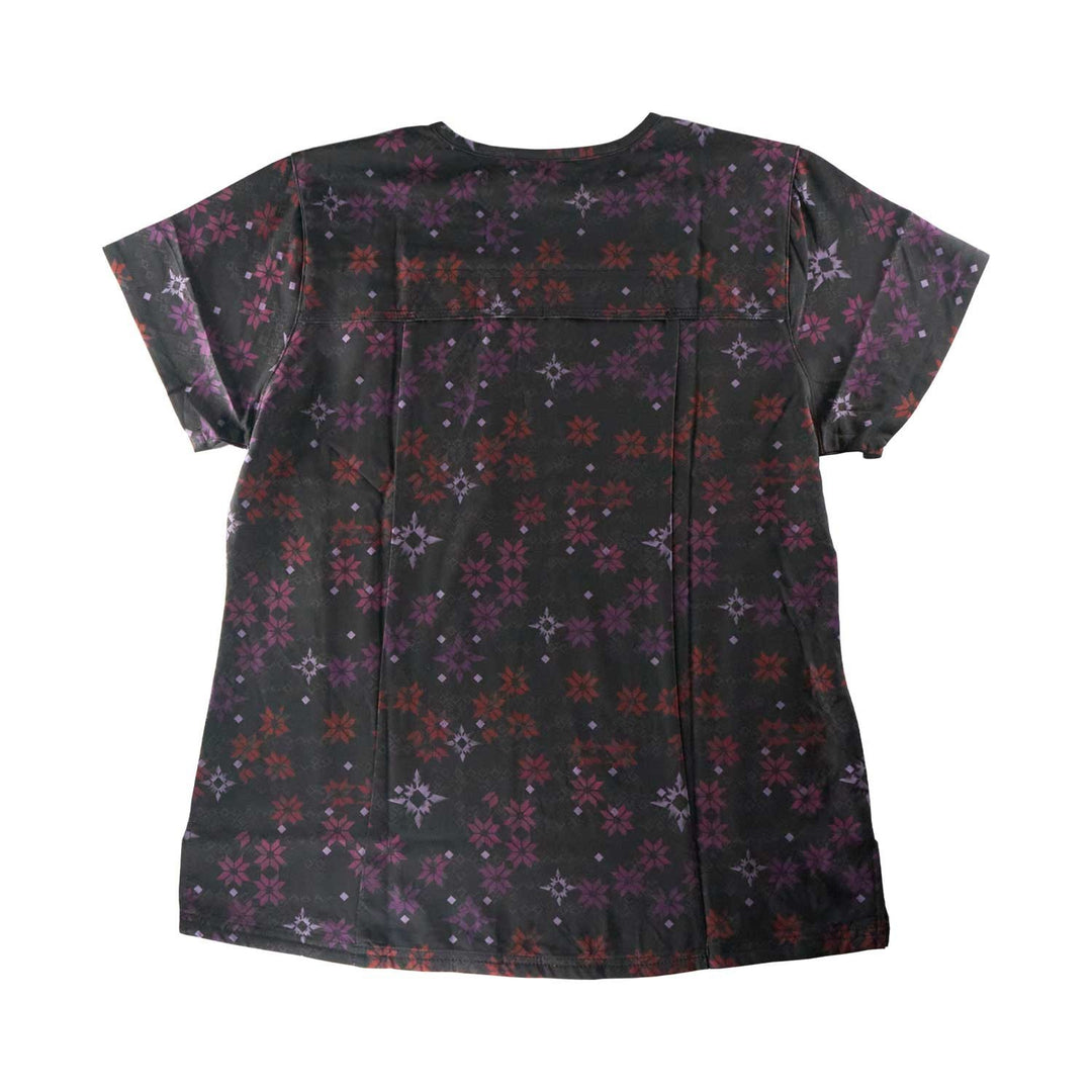 Carhartt Women's Scrub Force Pocket Logo Rugged Flex Cross-Flex V-Neck Print Top