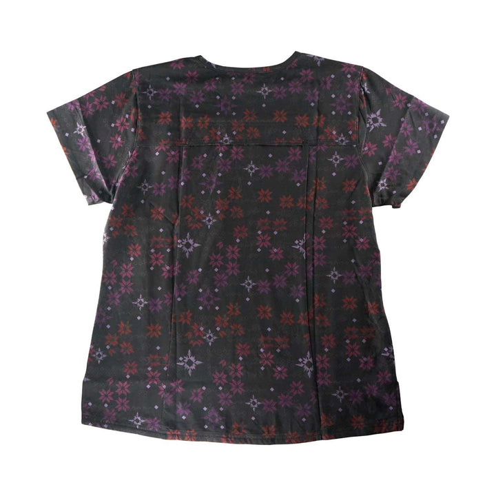 Carhartt Women's Scrub Force Pocket Logo Rugged Flex Cross-Flex V-Neck Print Top