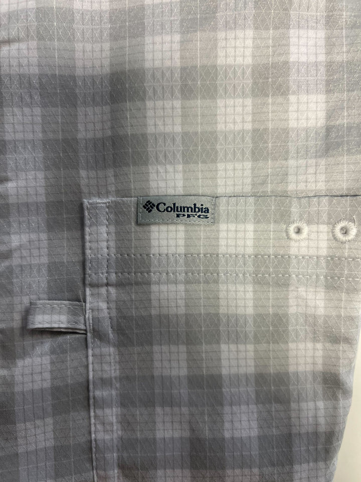 Columbia Men's Shirt PFG Super Slack Tide Camp Palaka Plaid Short Sleeve