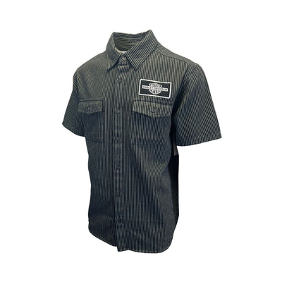 Harley-Davidson Men's Black Shirt V-Twin Equipped Striped Mechanics S/S (S70)