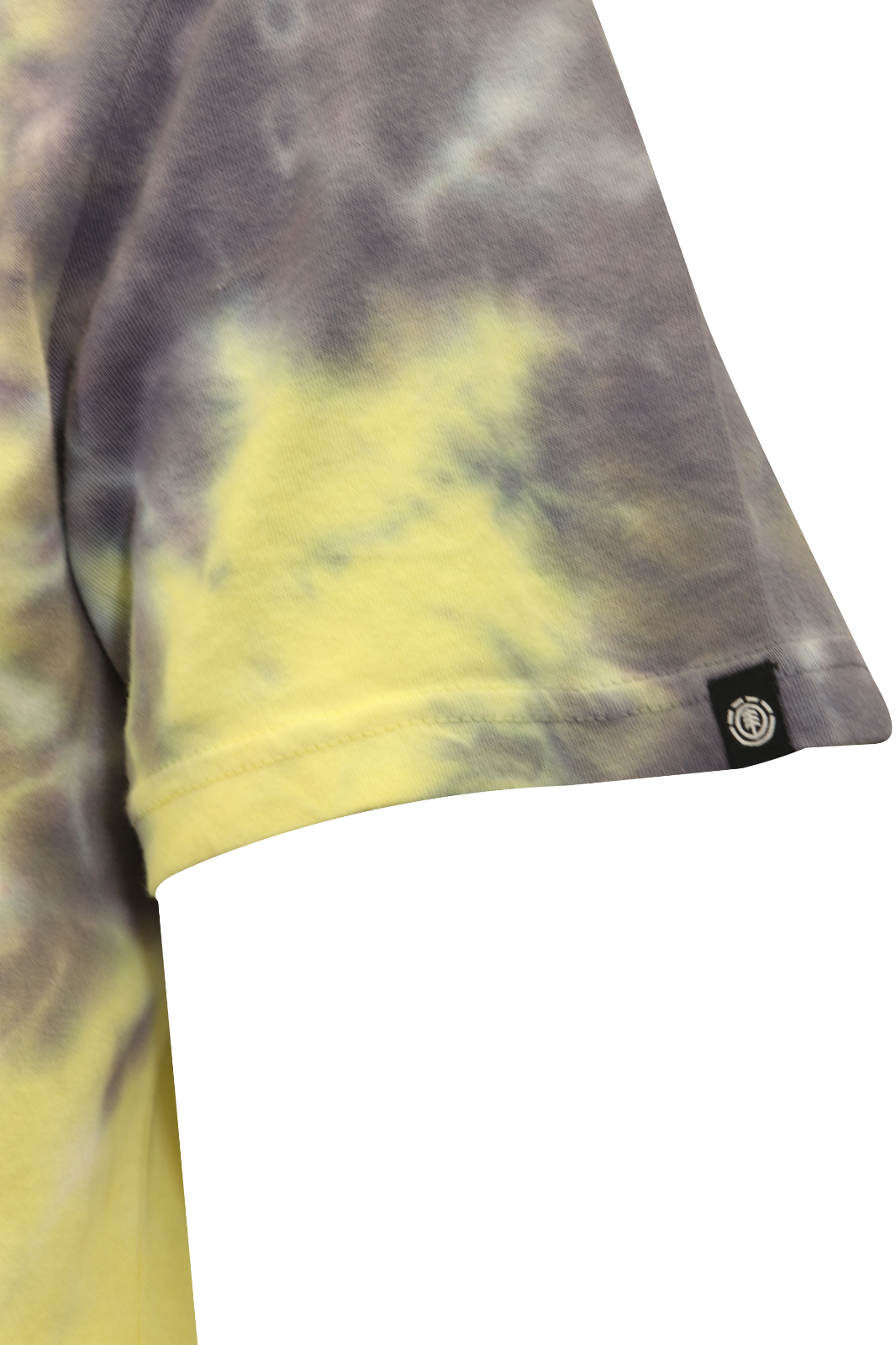 Element Men's T-Shirt Yellow Dark Grey Tie-Dye Mushroom Graphic S/S (S17)