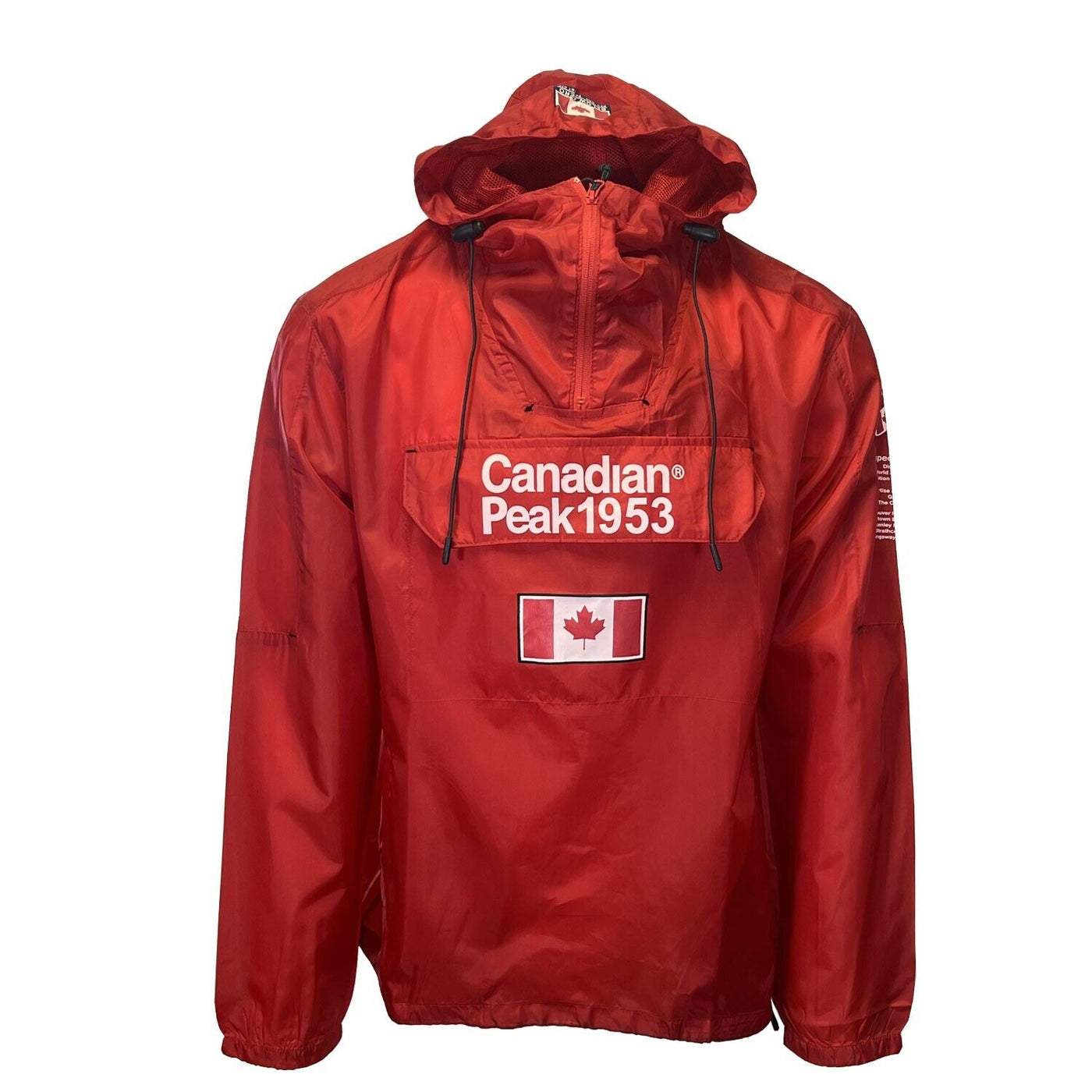 Canadian Peak Men's Red Jacket 1953 Butaneak Wind Rain Breaker (S04)