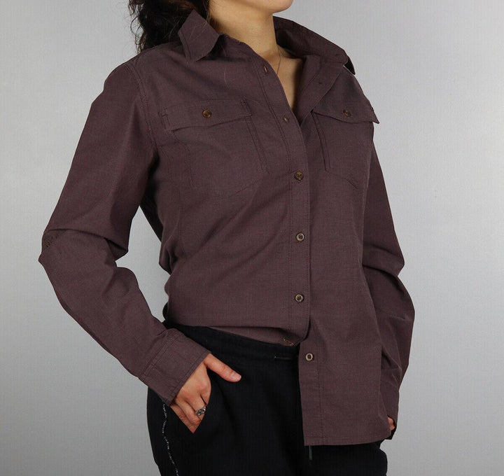 Carhartt Women's Muted Plum L/S Woven Shirt (211)