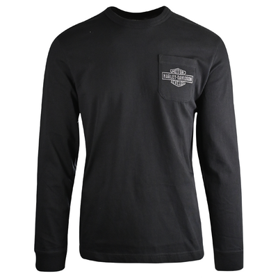 Harley-Davidson Men's T-Shirt Black Pocket Tee (S66)