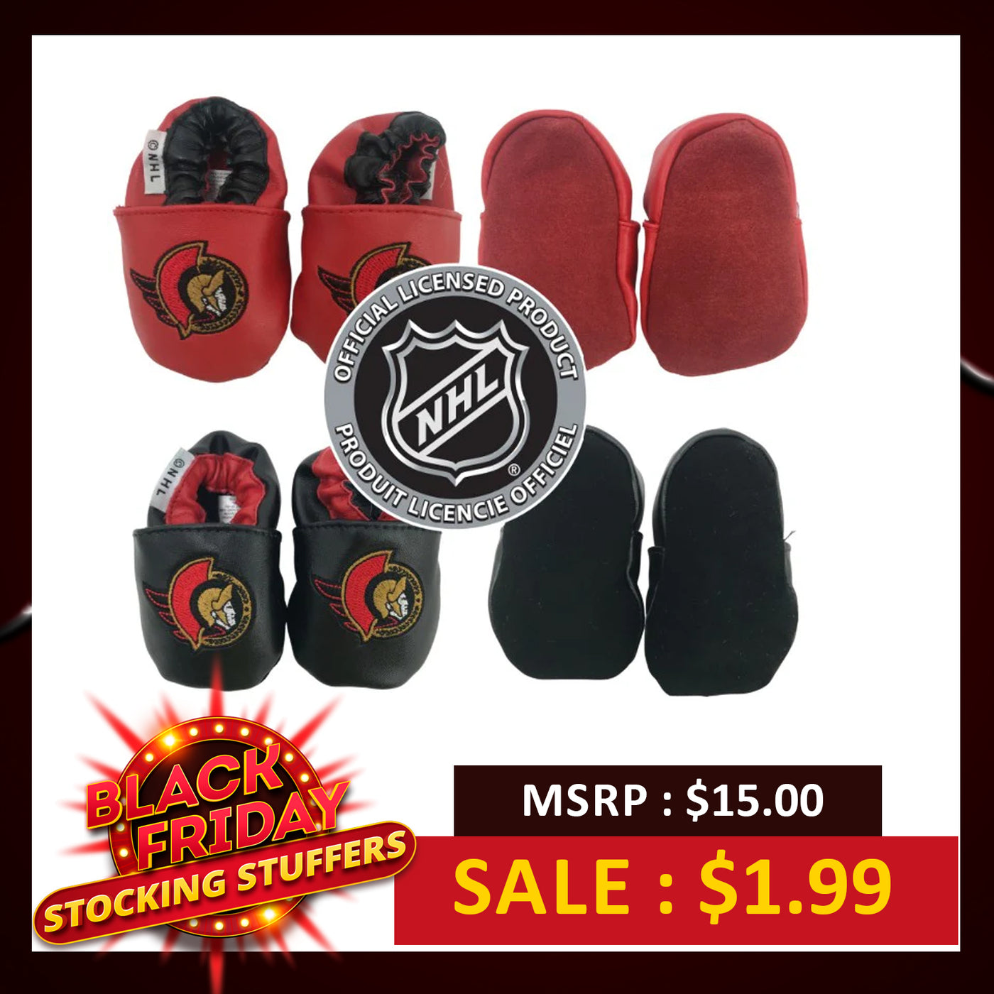 NHL Faux Leather Baby Booteez