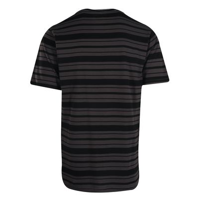 Volcom Men's T-Shirt Black Grey Striped S/S Tee (S32)