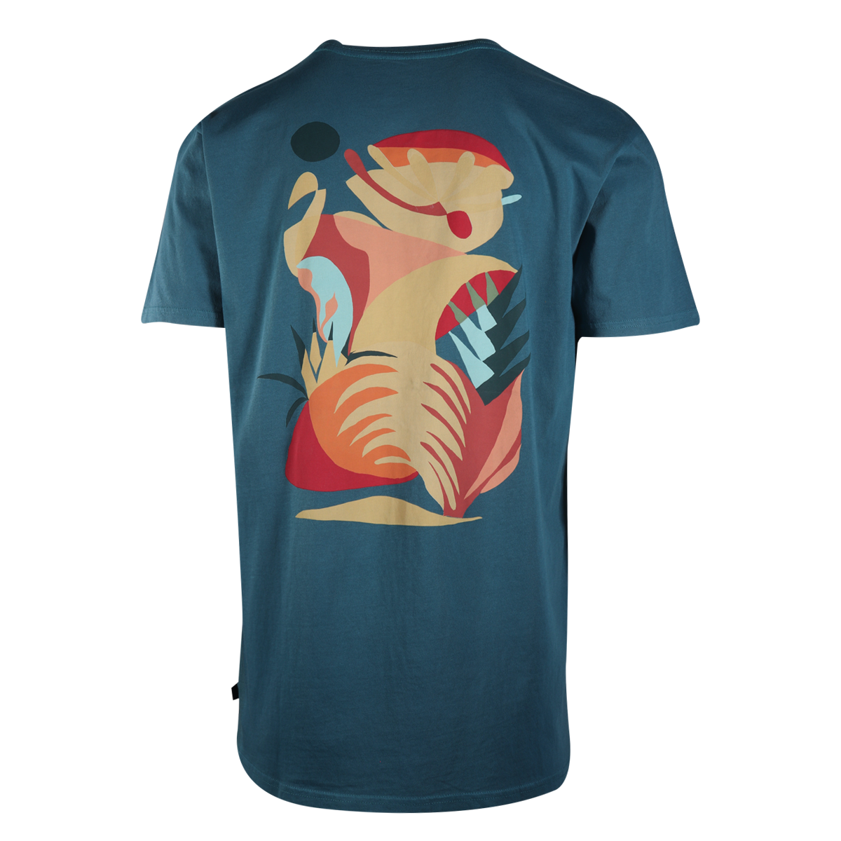 Quilsilver Men's T-Shirt Ocean Blue Wave & Mountain Graphic S/S (S10)