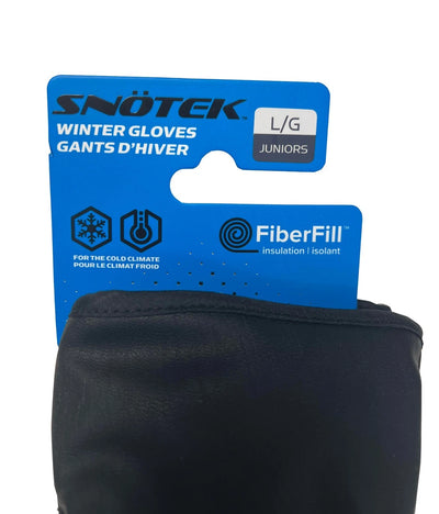Snotek Junior's Black Performance Winter Ski Gloves ST327 (S04)