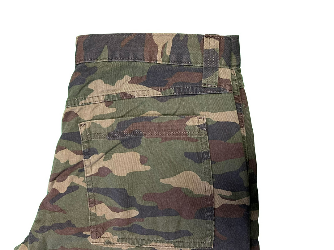 Wrangler Men's Smooth Camo Pant Fleece Lined Cargo Relaxed Fit Five Star (S02)