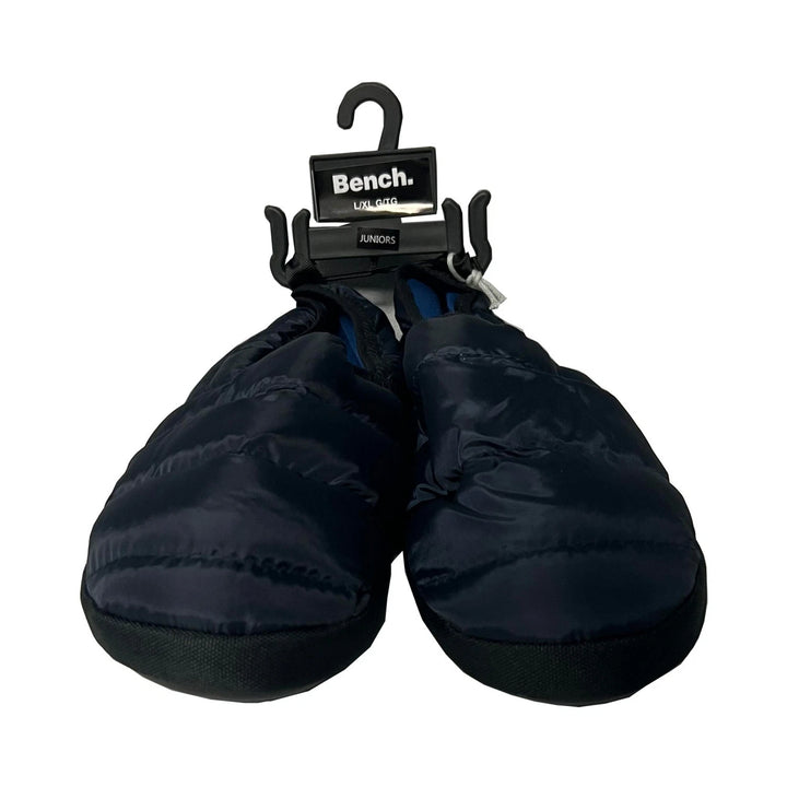 Bench Juniors Kid's Navy Puffer Slippers with Rubber Sole FiberFill (S02)