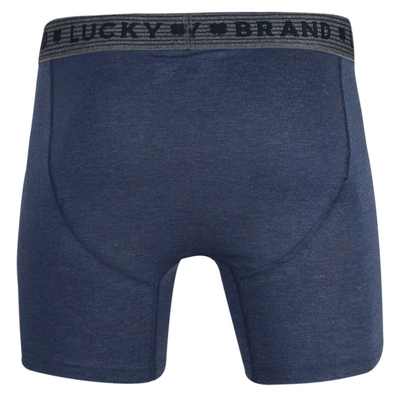 Lucky Brand Men's Magenta, Blue, Grey & Star Pattern 4 Pack Boxer Briefs (S03)