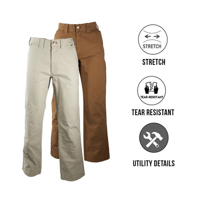 Coleman Men's Pant Canvas Utility Extreme Comfort Copper, Oat