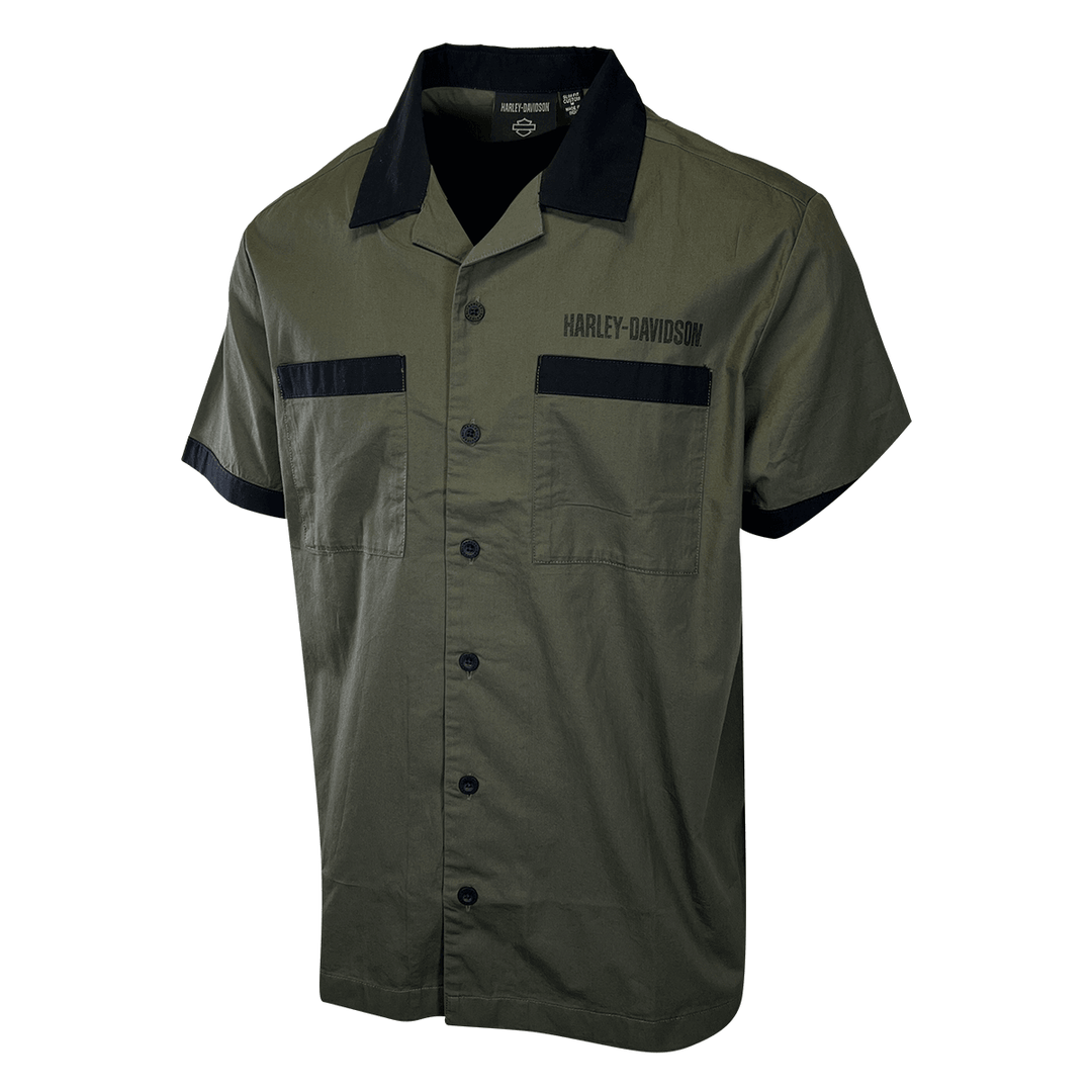 HD Branded Men's Shirt Grape Leaf Combustion S/S Woven (S53)