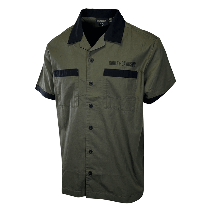 HD Branded Men's Shirt Grape Leaf Combustion S/S Woven (S53)