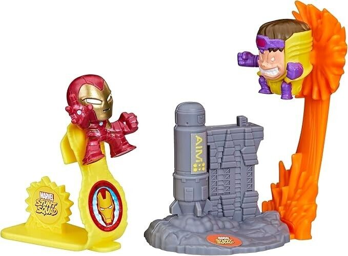 Marvel Stunt Squad Iron Man vs M.O.D.O.K Playset Super Hero Action Figures (S39)
