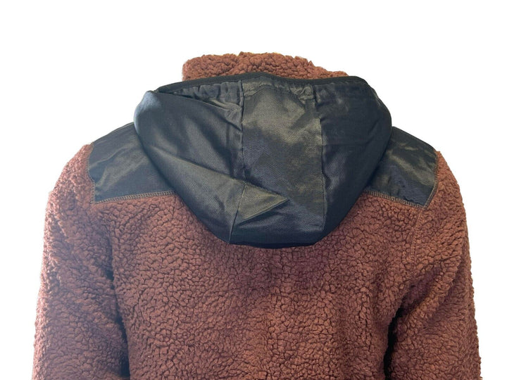 Jack & Jones Men's Maroon Jacket Authentic Sherpa Teddy Fleece (S04)