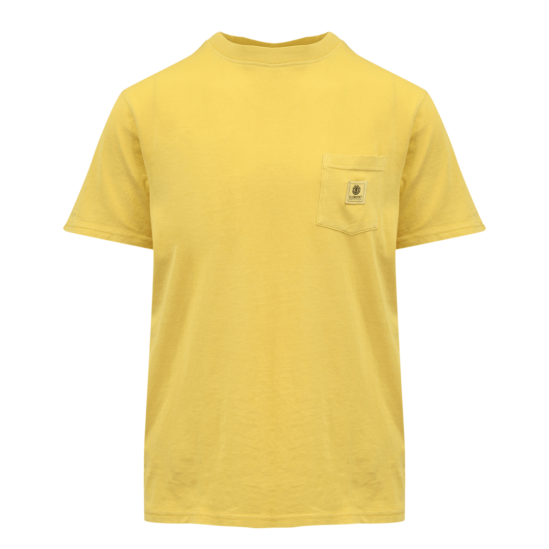 Element Men's T-Shirt Yellow Basic Pocket Tee S/S (S06)