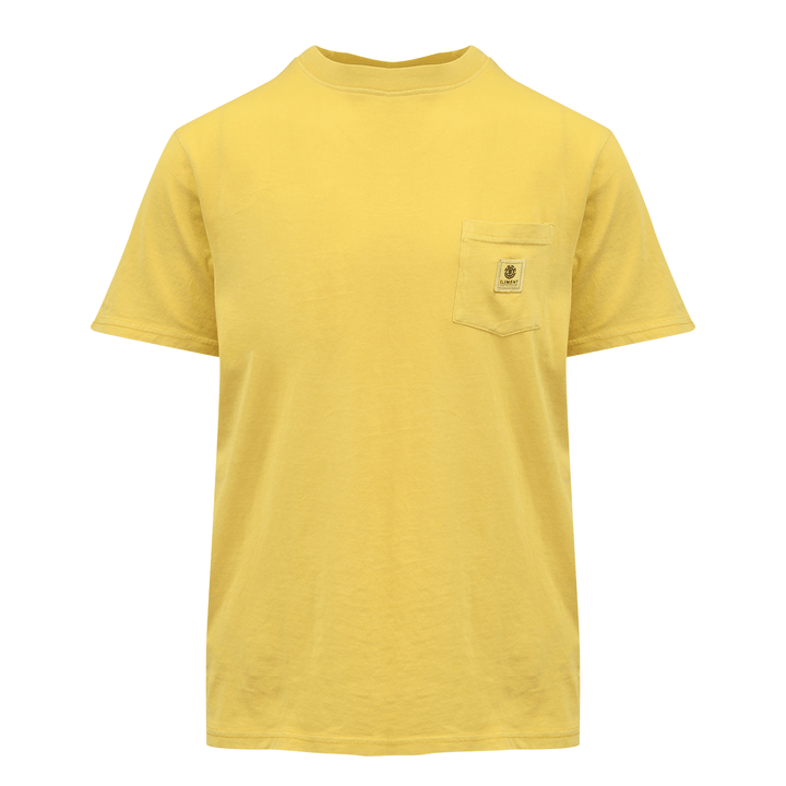Element Men's T-Shirt Yellow Basic Pocket Tee S/S (S06)