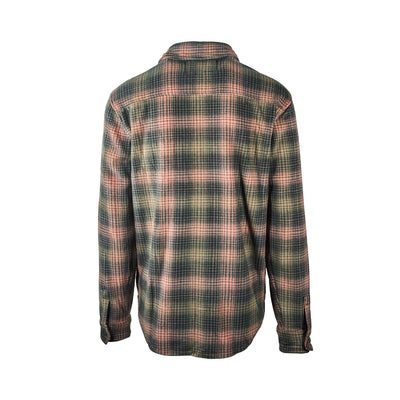 Billabong Men's Multicolour Fleece Furnace Flannel Printed DWR Overshirt Pocket