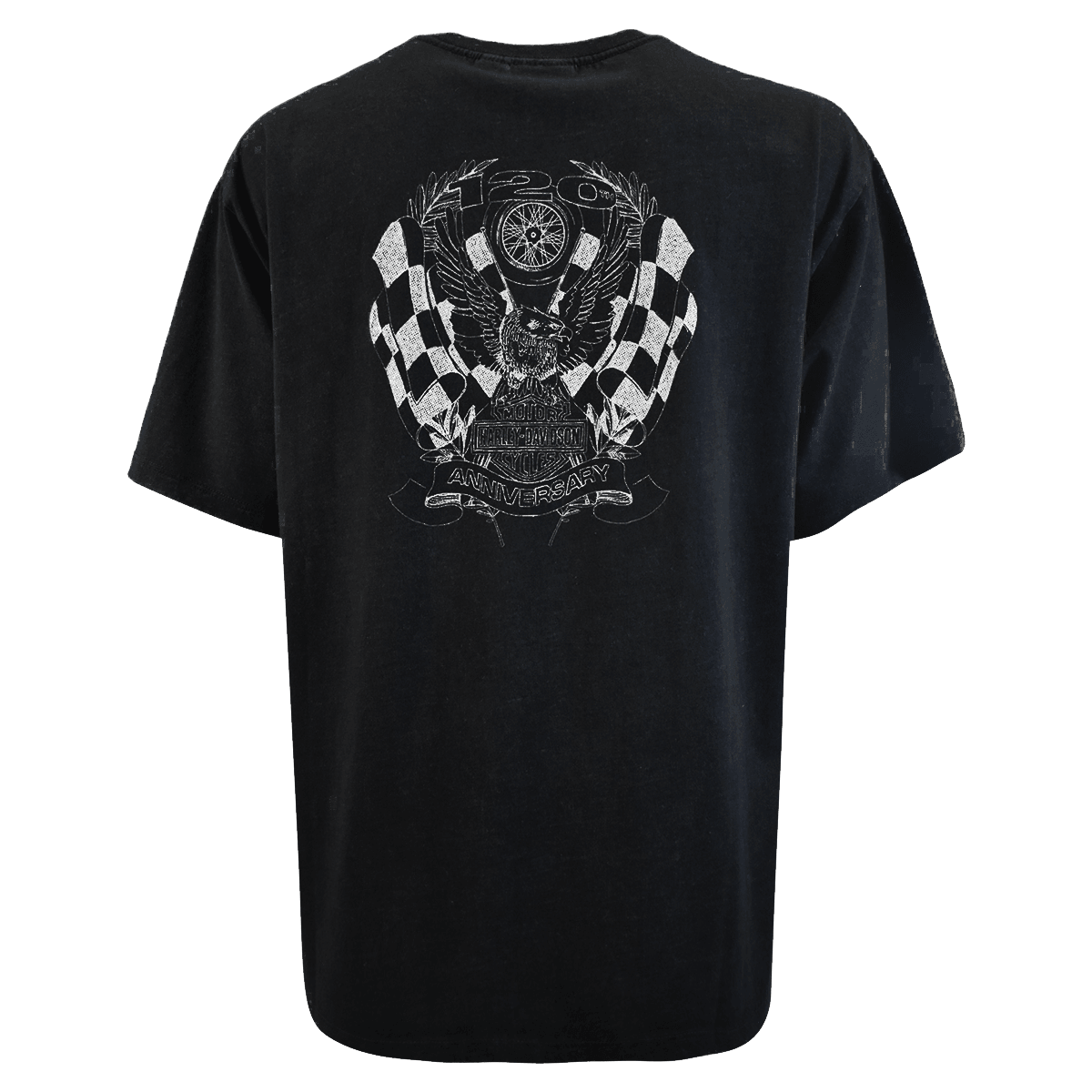 Branded  Women's T-Shirt Black 120th Anniversary Racing Flag (S27)