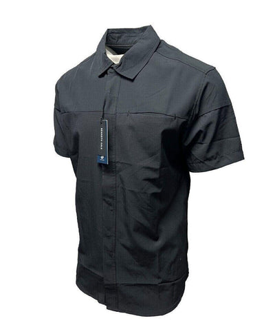 Kenneth Cole Men's Black Shirt Lined Woven S/S Water Repellent (S09)