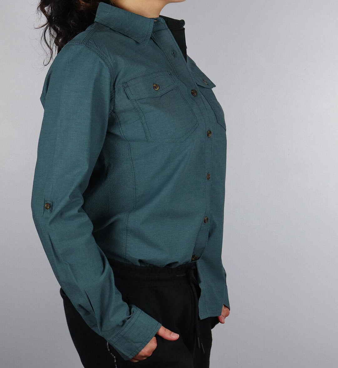 Carhartt Women's Sage Green L/S Woven Shirt (210)