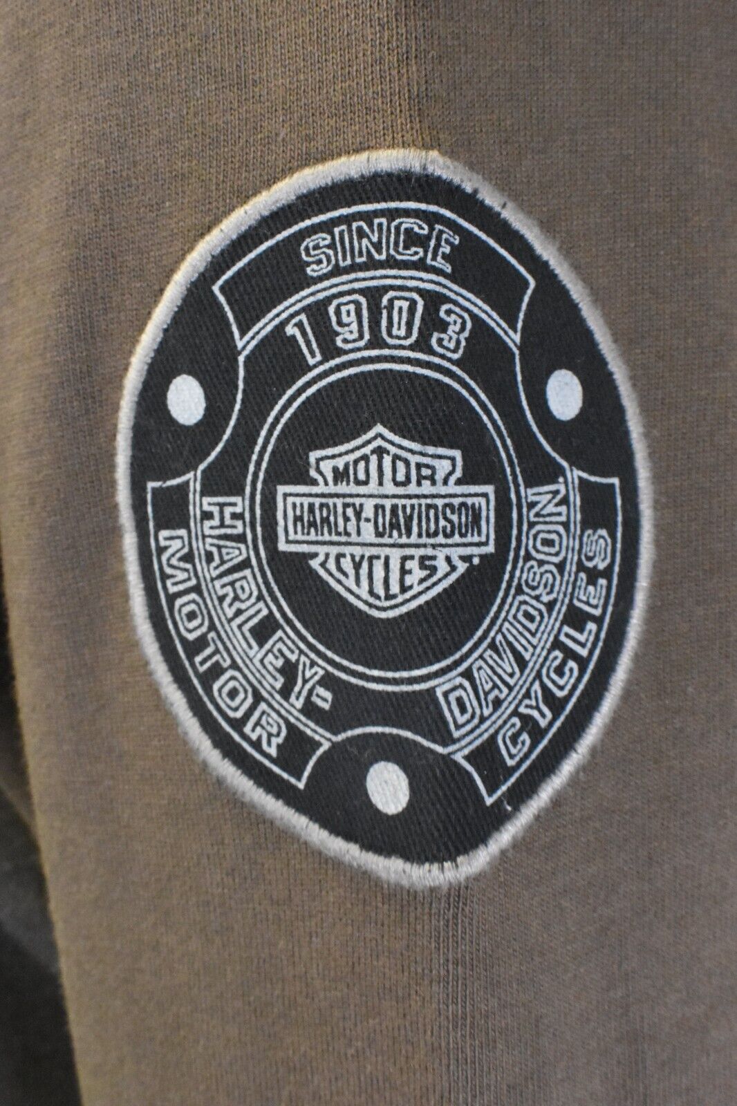 Harley-Davidson Men's Hoodie Slate Brown Grey Colorblock Fleece Full Zip (S11)