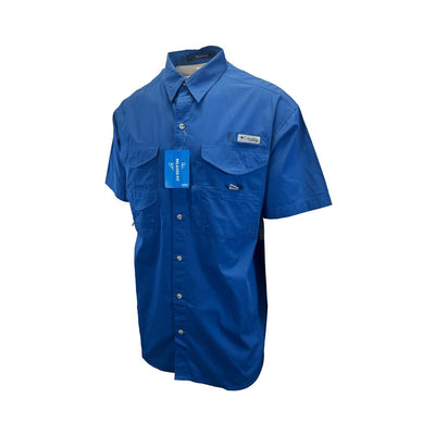 Columbia Men's Woven Shirt PFG Bonehead Short Sleeve Fishing Shirt