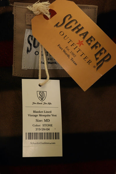 Schaefer Outfitter Men's Vest Stone Blanket Lined Vintage Mesquite (S01)