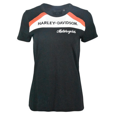Harley-Davidson Women's T-Shirt Accelerate Stripe Knit Top (S06)