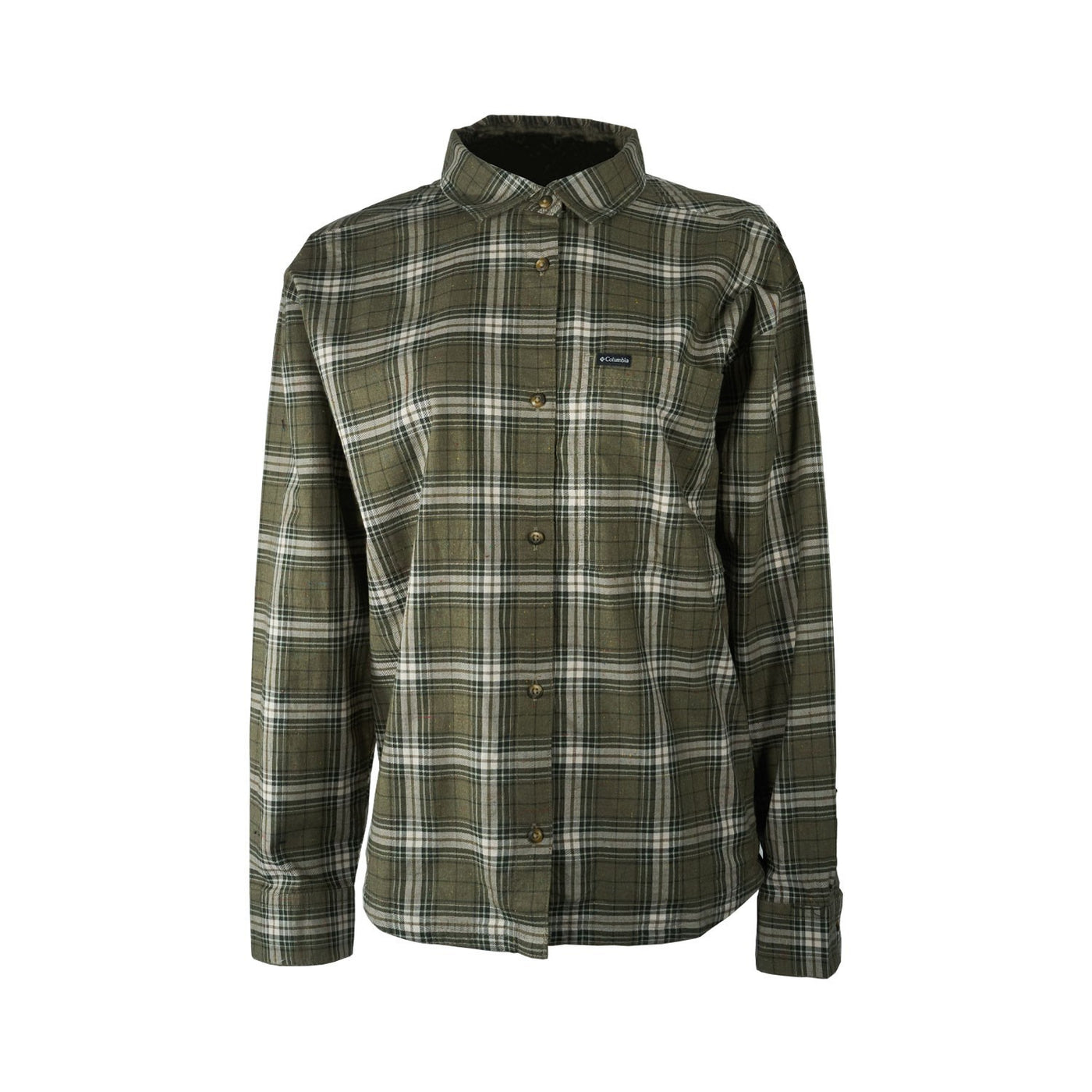 Columbia Women's Shirt Blue Point Creek Everyday Tartan Woven Long Sleeve Shirt