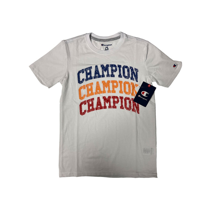Champion Boy’s Grey White T-Shirt &amp; Short Set (S02)
