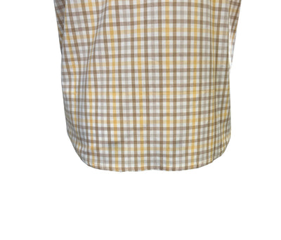 Columbia Men's Raw Yellow Brown Multi Plaid Rapid Rivers II S/S Shirt (715)
