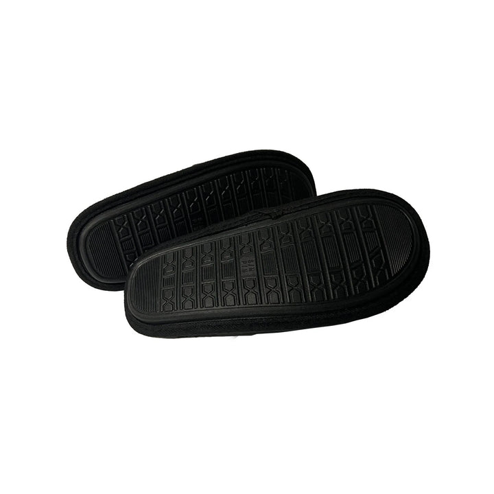 Bench Juniors Kid's Grey Puffer Slippers Sherpa Quilted Slide On FiberFill (S04)