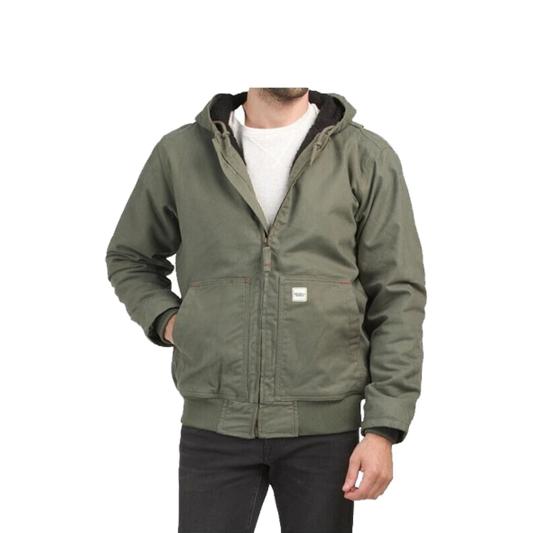 Eddie Bauer Workwear Men’s Green Jacket Heavy-Duty YKK Zipper (S07)