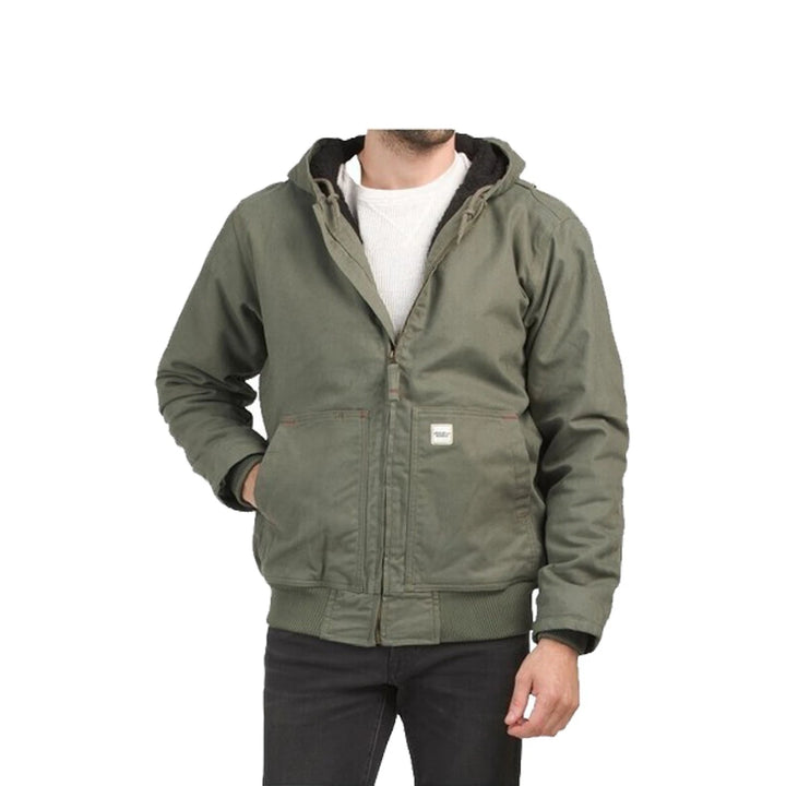 Eddie Bauer Workwear Men’s Green Jacket Heavy-Duty YKK Zipper (S07)