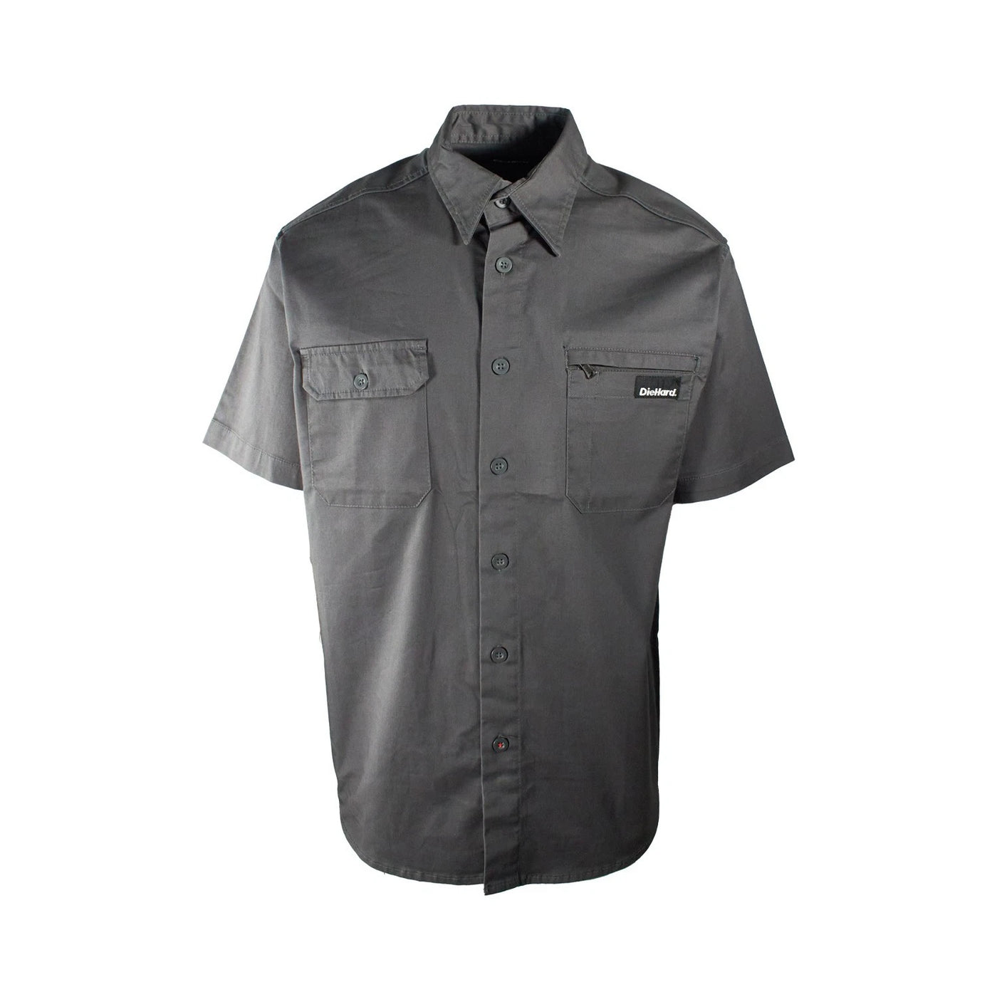 DieHard Men's Shirt Work Twill Resists Short Sleeve Black, Navy, Grey