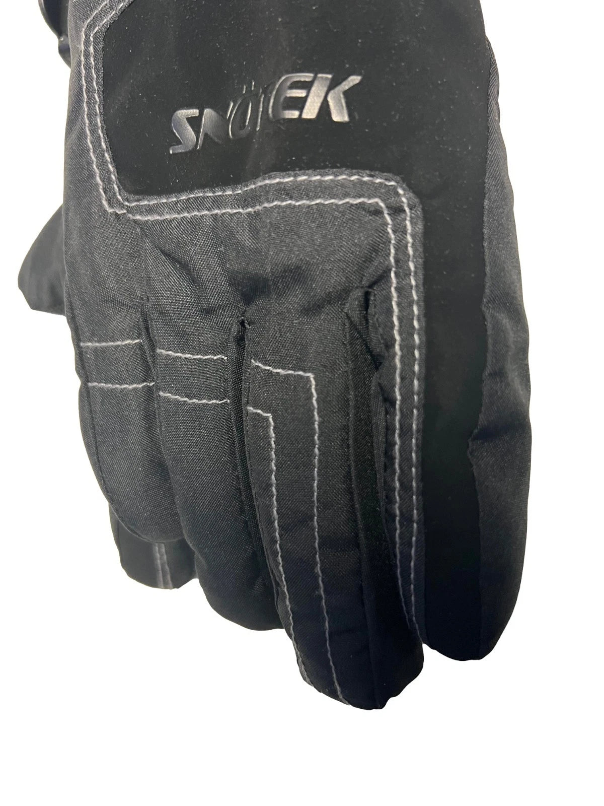 Snotek Junior's Black Stitched Performance Winter Ski Gloves ST318 (S02)