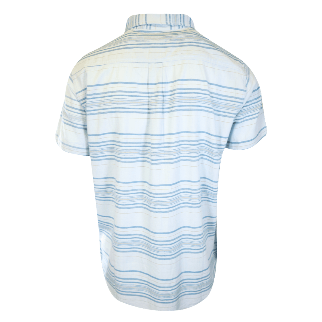 O'Neill Men's Shirt Blue Seafaring Orange Line Stripe Pocket S/S (S11)