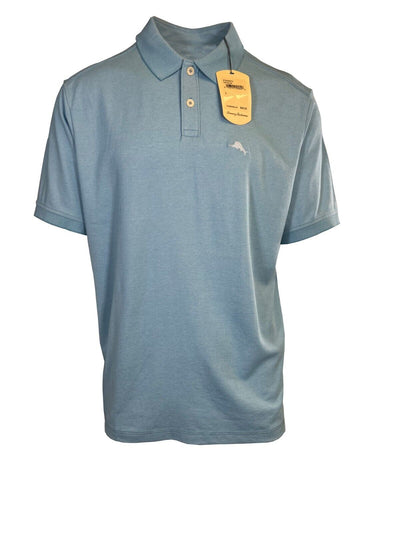 Tommy Bahama Men's Air Blue Performance Polo 2 Buttons T-Shirt S/S (S17)