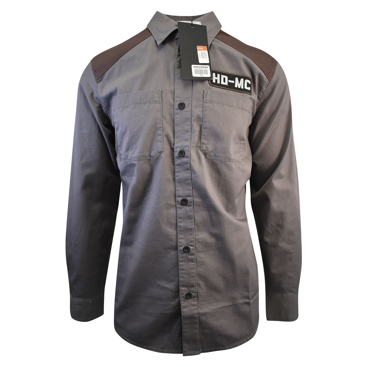 Harley-Davidson Men's Shirt Dark Grey HDMC Long Sleeve Woven (127)