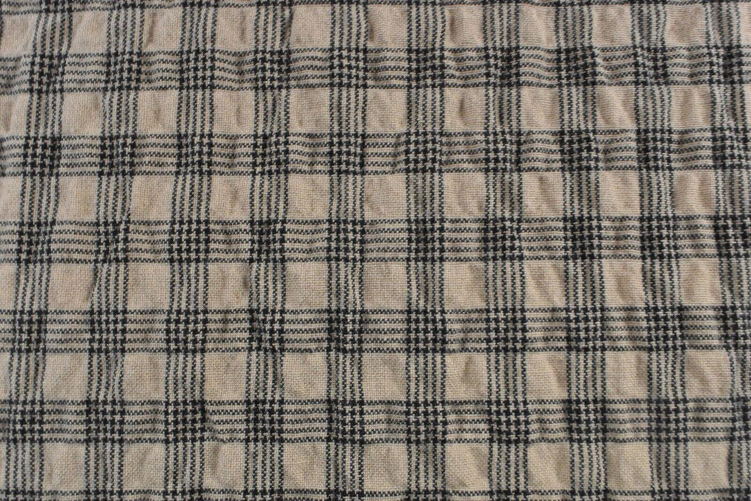 Levi's Women's Crop Top Brown Plaid Flare Out Relaxed Fit Tee