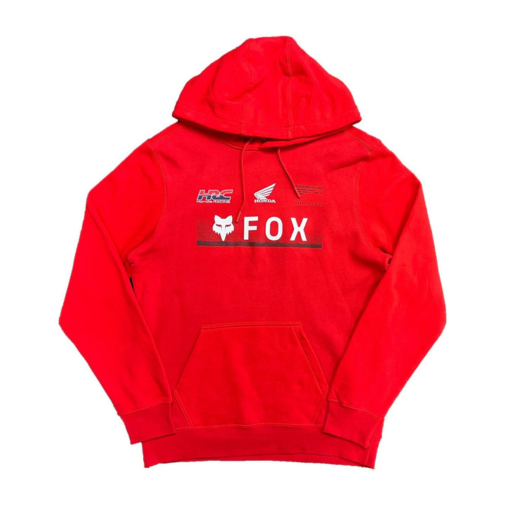 Fox Racing x Honda Men's Red Hoodie Fleece Lined Pullover (S01)