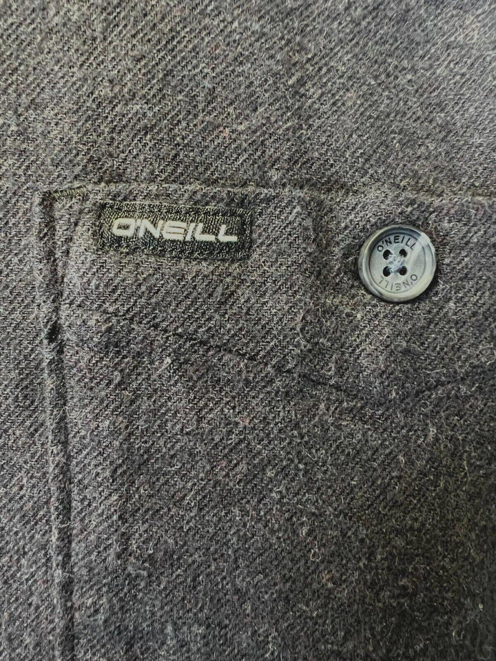 O'Neill Men's Black Shirt Redmond Solid Stretch Flannel Long Sleeve (S20)