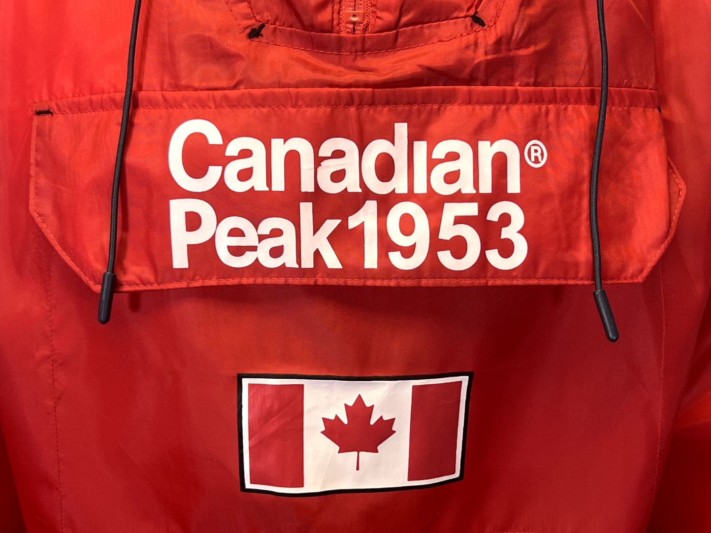 Canadian Peak Men's Red Jacket 1953 Butaneak Wind Rain Breaker (S04)