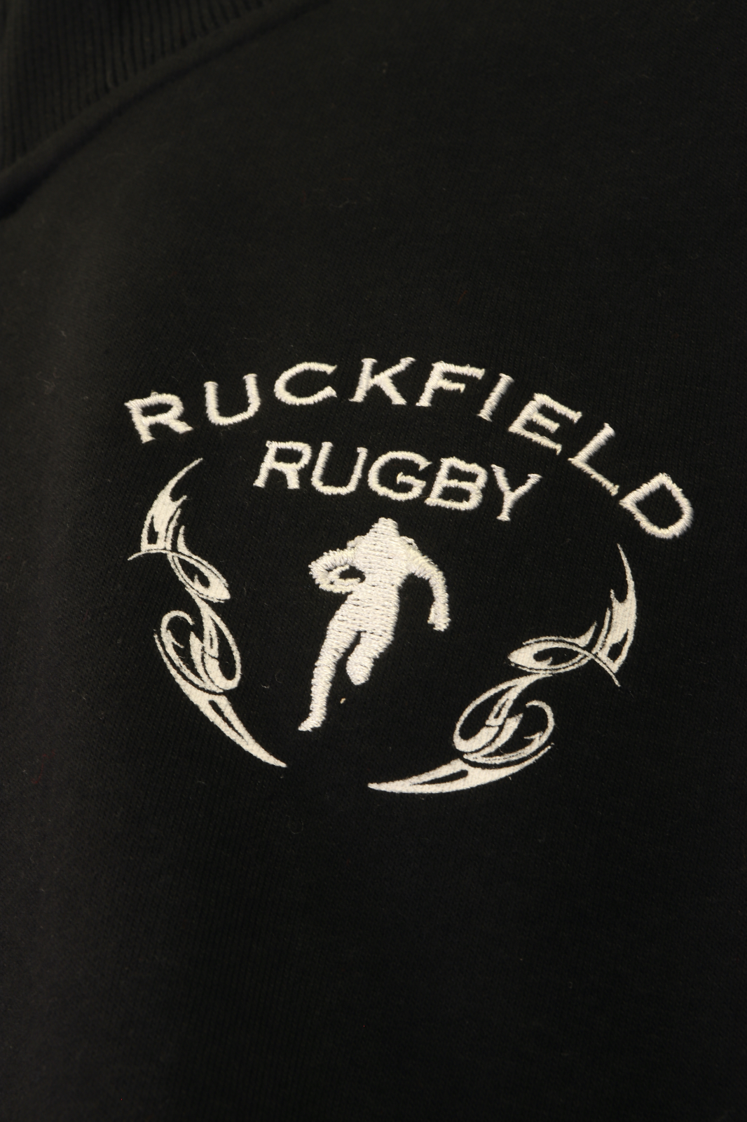 Ruckfield Rugby Men's Sweater Black Mockneck Long Sleeve (S02)
