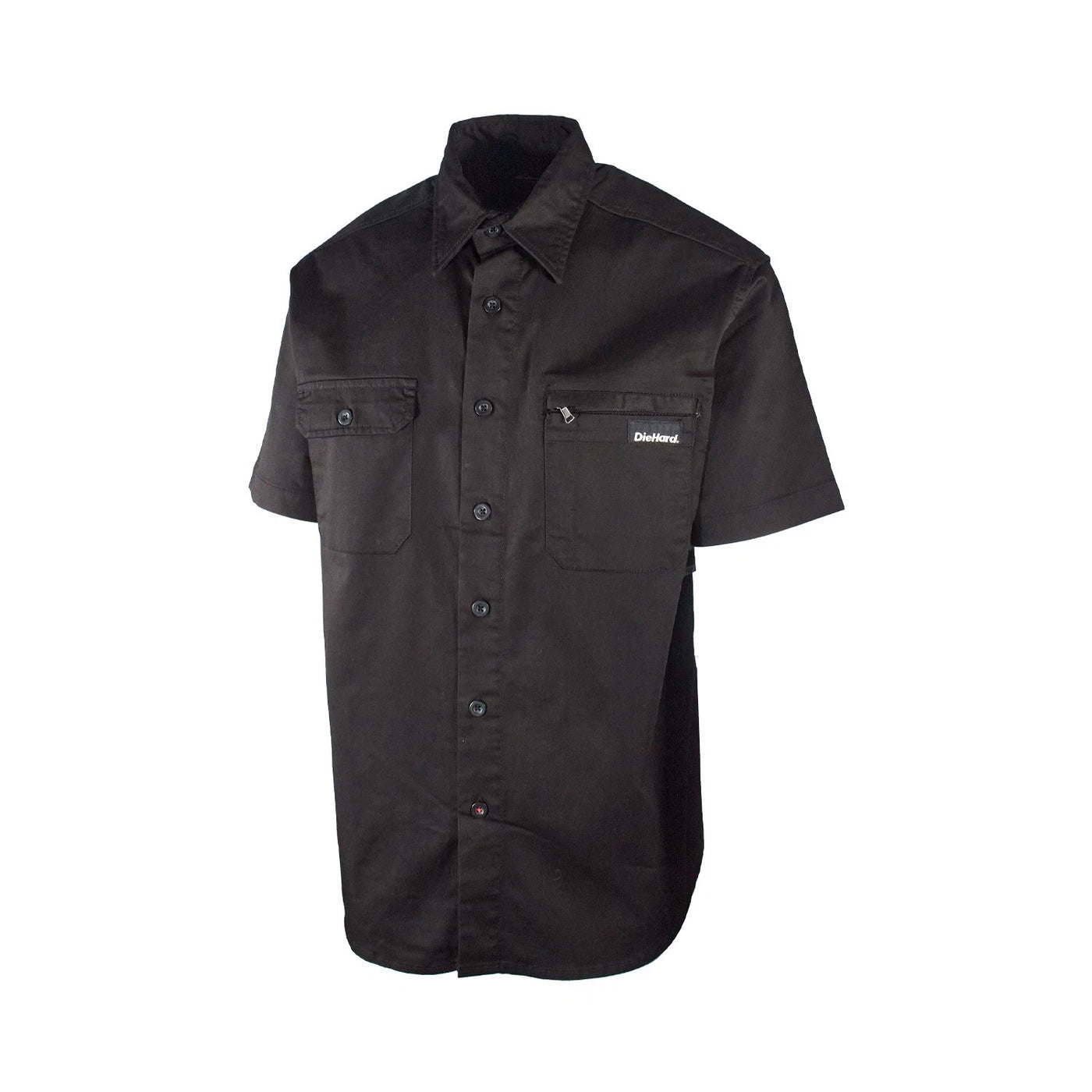DieHard Men's Shirt Work Twill Resists Short Sleeve Black, Navy, Grey