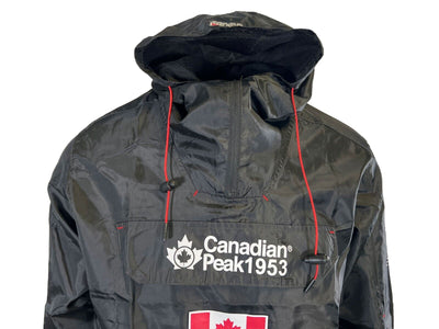 Canadian Peak Men's Black Jacket 1953 Butaneak Wind Rain Breaker (S10)