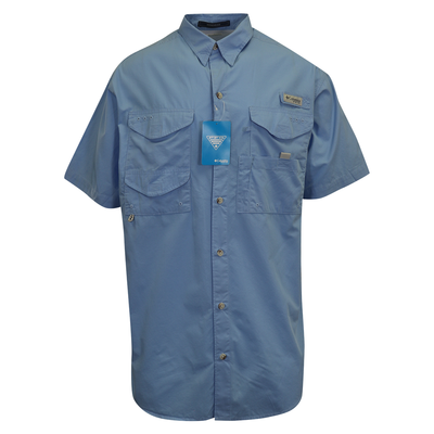 Columbia Men's Woven Shirt PFG Blue Bonehead S/S (450)