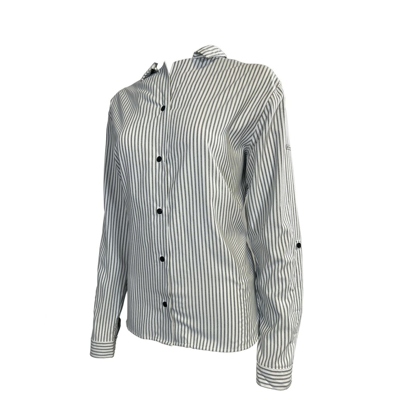 Columbia Women's Shirt Grey Striped W Ross River Trail EXS Woven L/S (010)